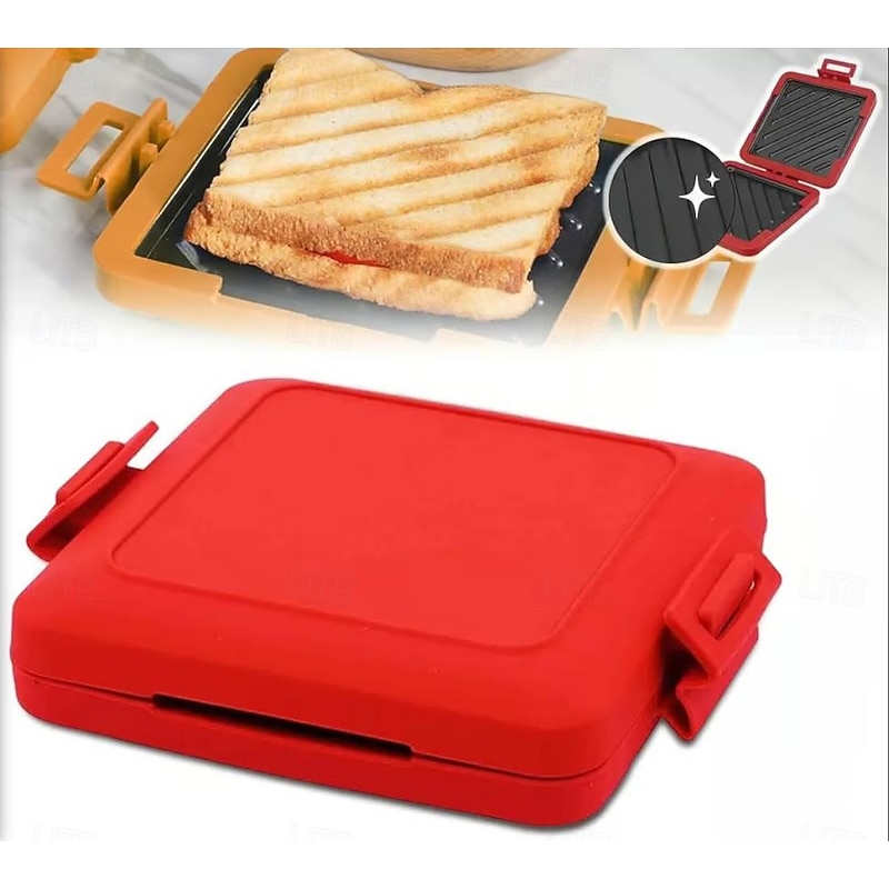 Microwave Toastie Sandwich Maker, Nonstick Microwave Sandwich Grill Pan for Quick Breakfast, Easy-to-Use Bread Toaster with Color Box, Portable Kitchen Gadget2