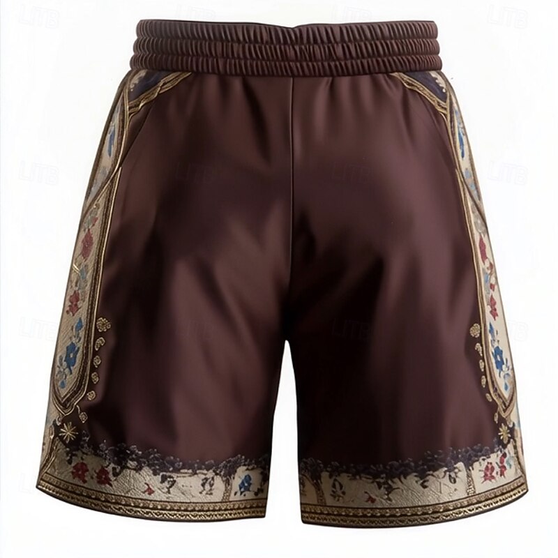 Men's Oktoberfest Beer Sweat Shorts Terry Shorts Traditional Short Mid Waist Retro Vintage Holiday Festival Drawstring Elastic Waist 3D Print Designer Clothing Apparel2