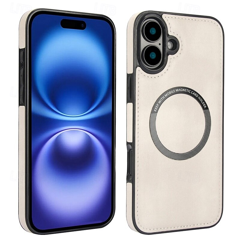 Phone Case For iPhone 17 Pro Max 17 Air 16 15 14 Pro Max Plus 13 Pro Max Back Cover Magnetic Support Wireless Charging Shockproof Retro TPU PU Leather2