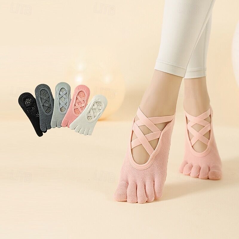 Women Five Toes anti-odorant anti-friction Sweat-absorbent Floor Socks For Pilates Dance