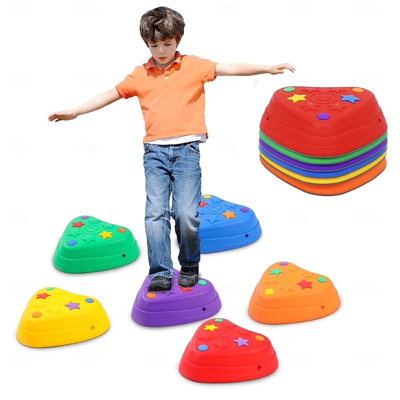 Cross-Border Anti-Slip Love-Shaped River Crossing Stones - Preschool Sensory Integration Training Equipment & Obstacle Course Toys