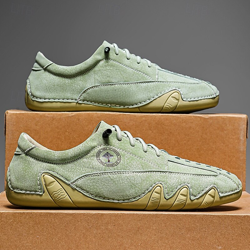 Men's Green Casual Lace-Up Sport Shoes – Breathable Lightweight Sneakers for Outdoor Walking, Travel & Daily Wear3