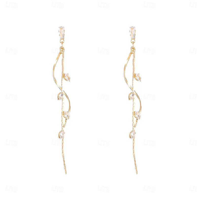 Women's Drop Earrings Tropical Joy Stylish Earrings Jewelry Silver / Gold For Party3