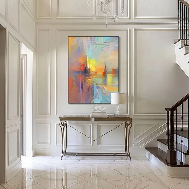 3-Piece Abstract Oil Painting Set, Handcrafted Modern Home Decor, Unique Palette Knife Technique Canvas Art, Living Room or Bedroom Wall Art3