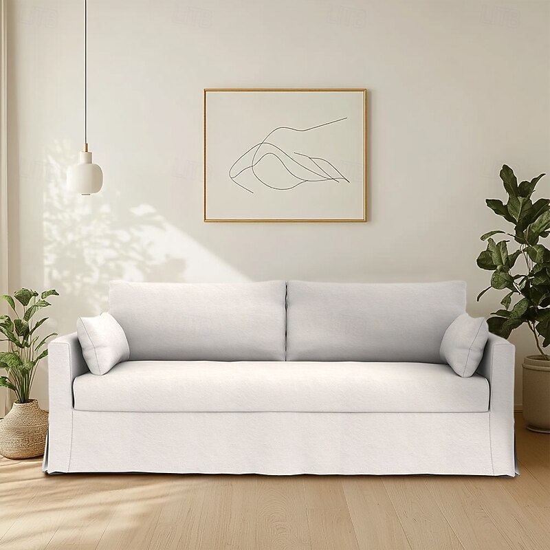 100% Cotton Sofa Cover Suitable For HYLTARP Sofa Quilted Slipcovers3