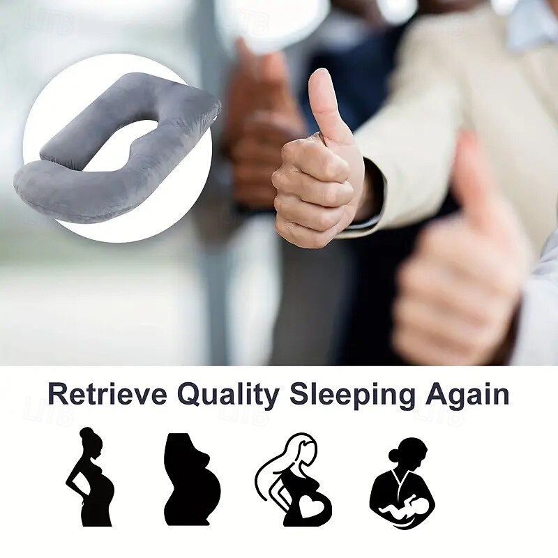 U-shaped Full-body Pregnant Pillow Ergonomically Designed to Enhance Sleep and Comfort Removable and Washable Velvet Cover for Halloween and Christmas Gifts2