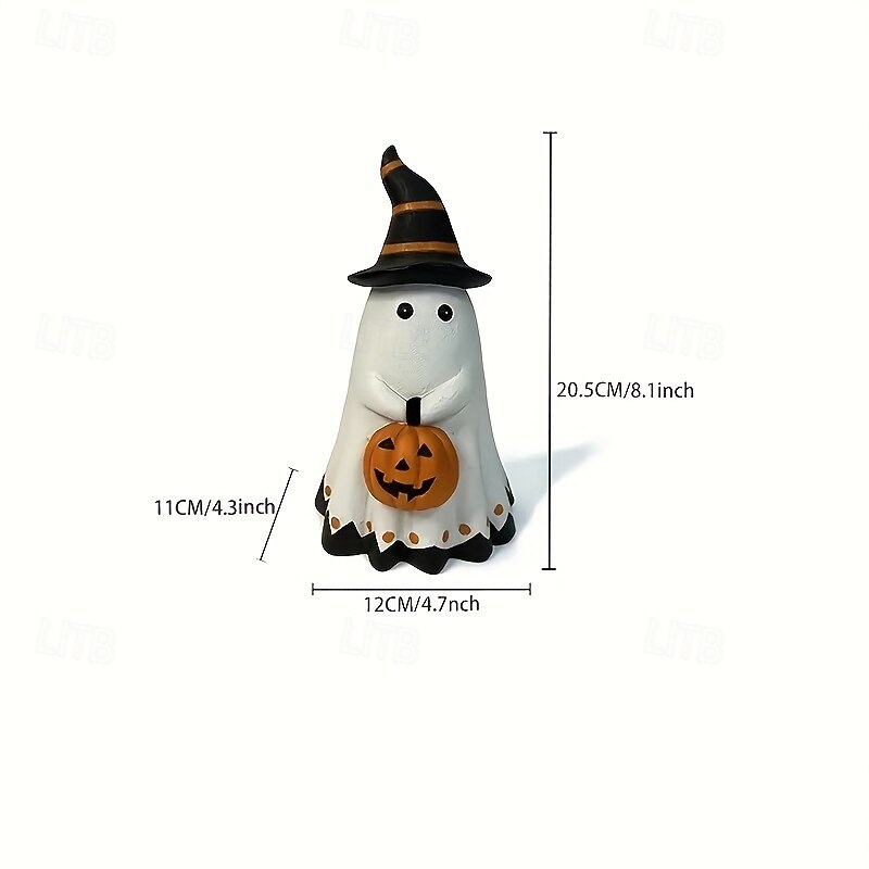 1pc Resin Halloween Pumpkin Statue Perfect For Home Decor Bedroom Living Room Kitchen Gothic Gift For Halloween Party3