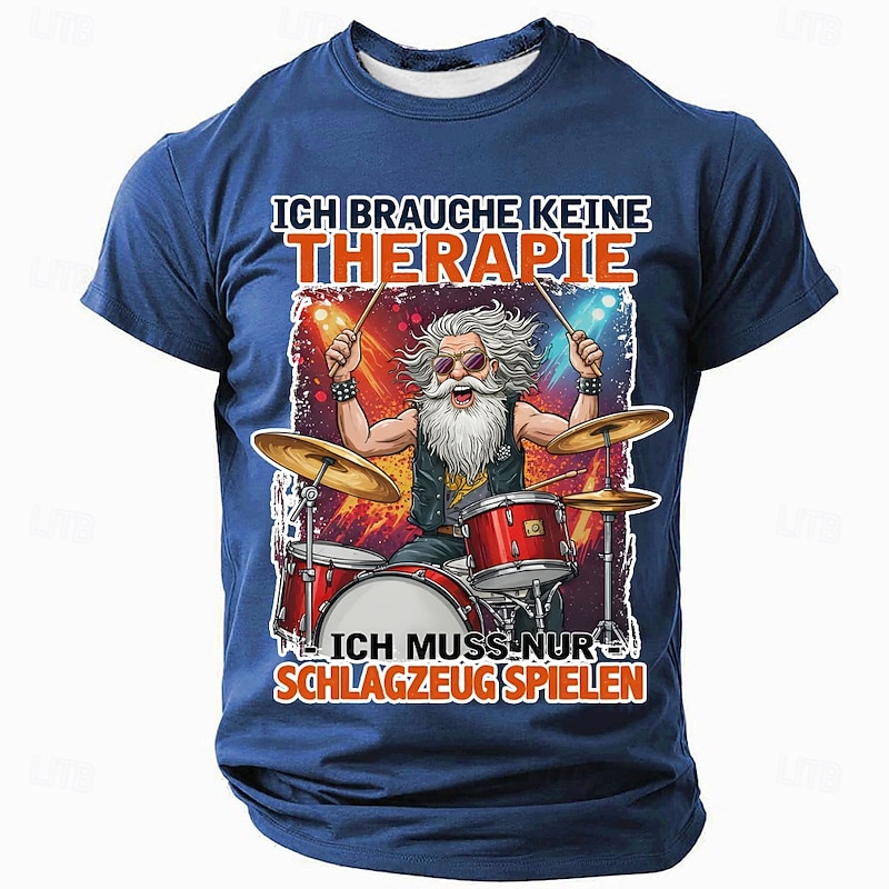 Men's Cartoon German T Shirt Short Sleeve T shirt 3D Print Crew Neck Round Neck Shirt Fashion Daily Basic Street Casual Daily Black Red Blue Summer Spring Clothing Apparel S M L XL XXL XXXL3