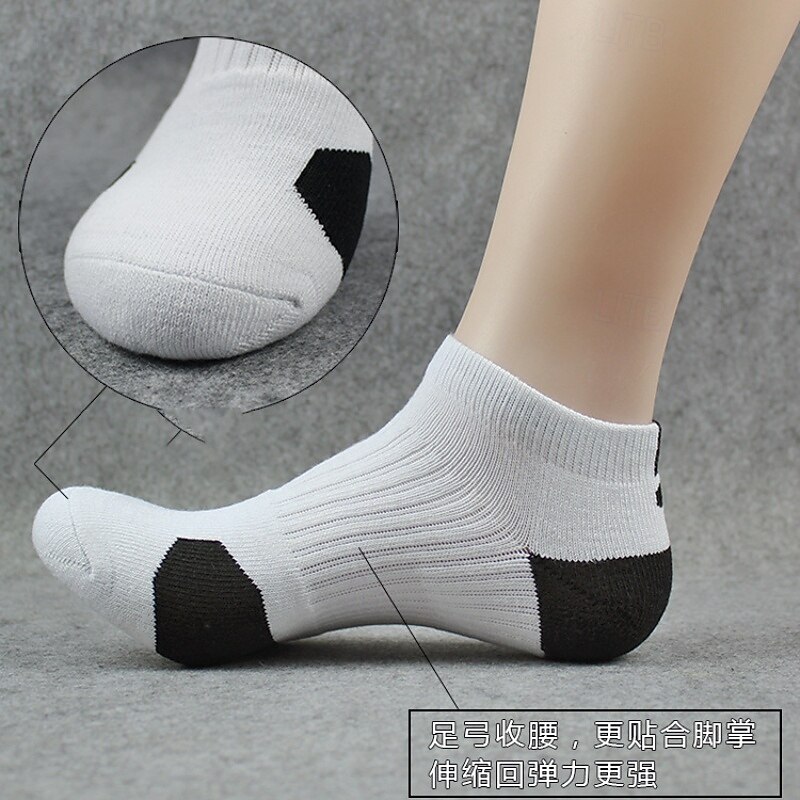 1 Pair Men's Hiking Socks Sports Socks Breathable Anti Blister Sweat-Wicking cushioned Outdoor ankle Patchwork Cotton Black White Pink for Running4