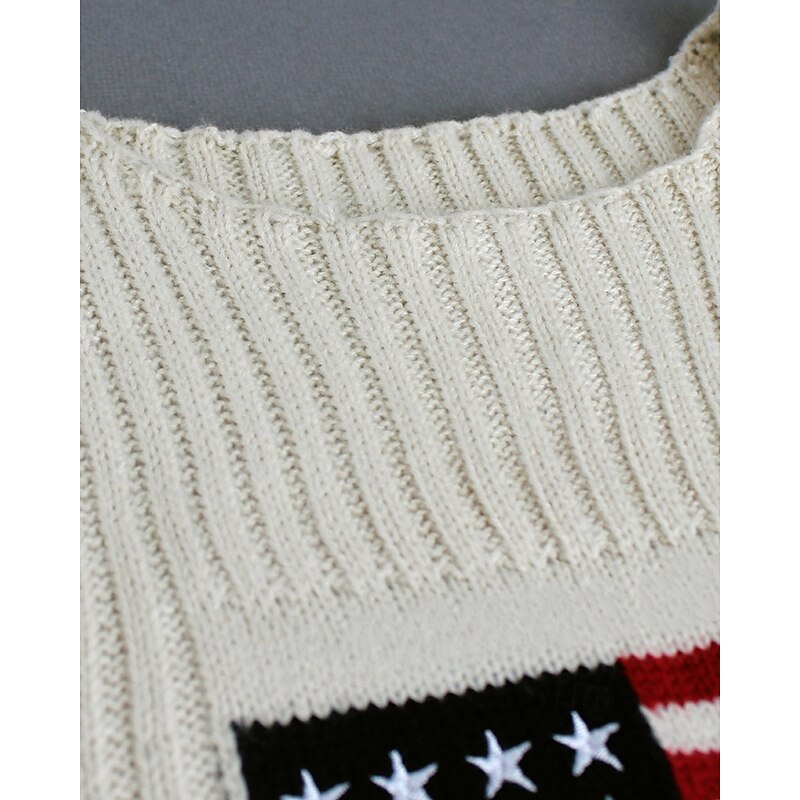 Women's Sweater Vest Casual Soft Star Ribbed Crew Neck Knitted Sleeveless Regular Tops Knit Holiday Going out Weekend Beige Fall Winter4