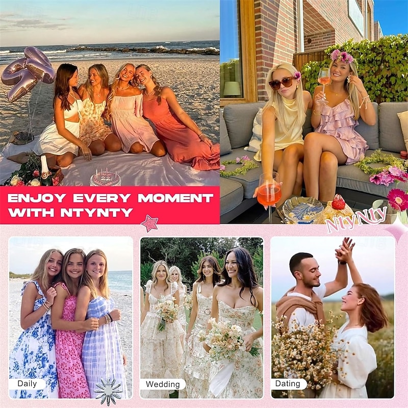 Hair Extensions 14 Short Clip in Hair Extensions 4PCS Straight Natural Soft Synthetic Hairpiece for Women - Silver Grey4