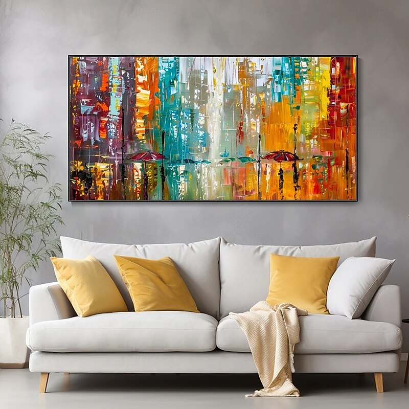 Mintura Handmade Abstract Landscape Oil Paintings On Canvas Wall Art Decoration Modern Picture For Home Decor Rolled Frameless Unstretched Painting2