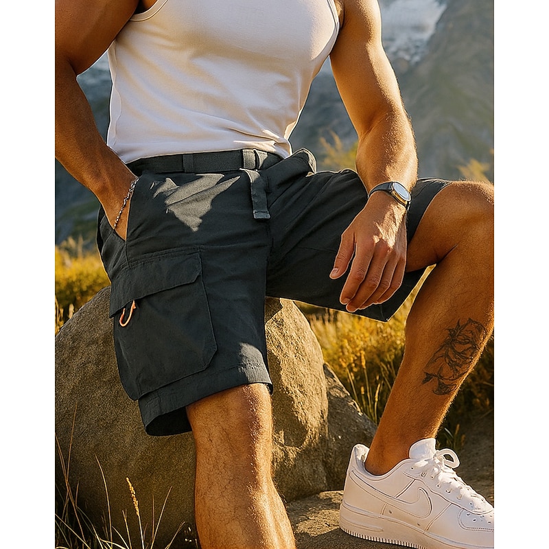 Men's Hiking Shorts sport shorts Summer Outdoor Regular Fit Quick Dry Lightweight Elastic Breathable Shorts Elastic Waist Black Blue Tennis Golf Running M L XL XXL XXXL