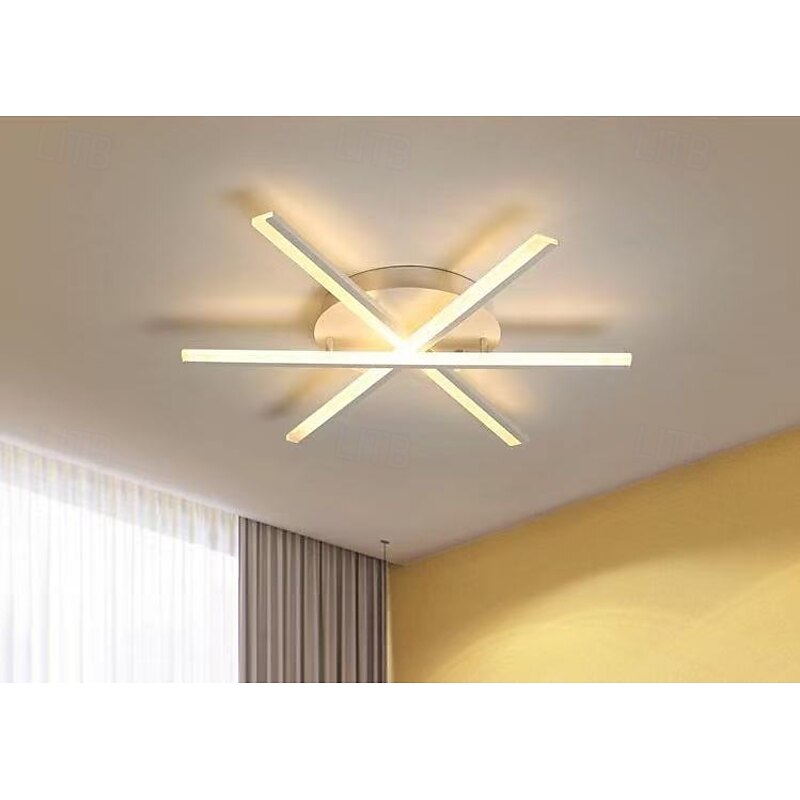 LED Flush Mount Fixture Minimalist Acrylic 3/5 Lights Living Room Flush Mount Ceiling Light2