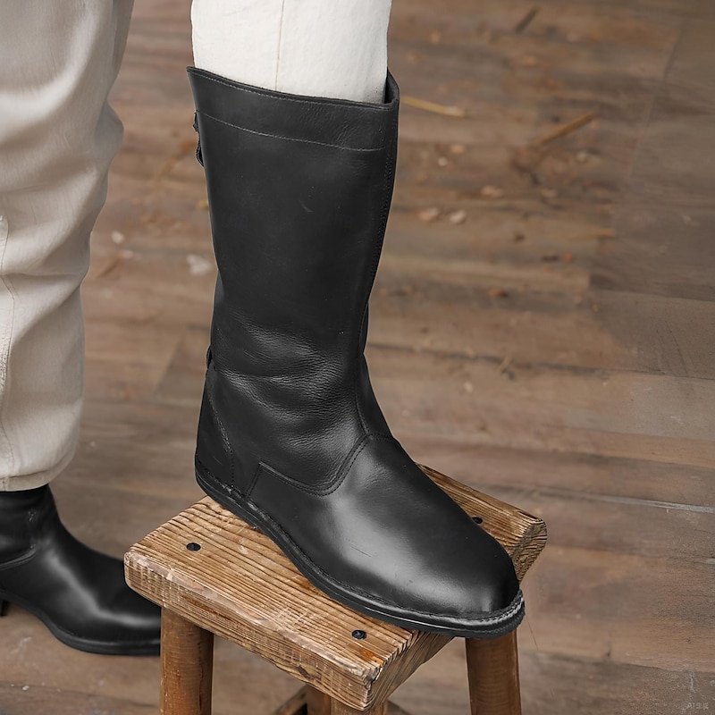 Vintage Medieval Renaissance Shoes Boots Knee High Boots Pirate Viking Crusader Fancy Dress Men's Celtic Pirate Halloween Masquerade Party & Evening LARP Ren Faire Adults Adults' Shoes All Seasons3