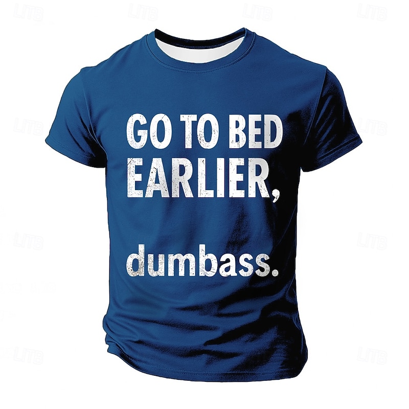 Men's Short Sleeve T-Shirt, Funny Graphic Print 