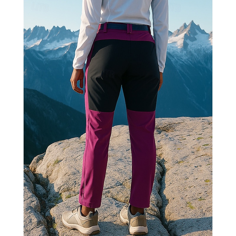 Women's Hiking Pants Trousers Hiking Trousers Patchwork Outdoor Regular Fit Waterproof Windproof Quick Dry Lightweight Pants / Trousers Rose Red Camping / Hiking Golf Running M L XL XXL XXXL2