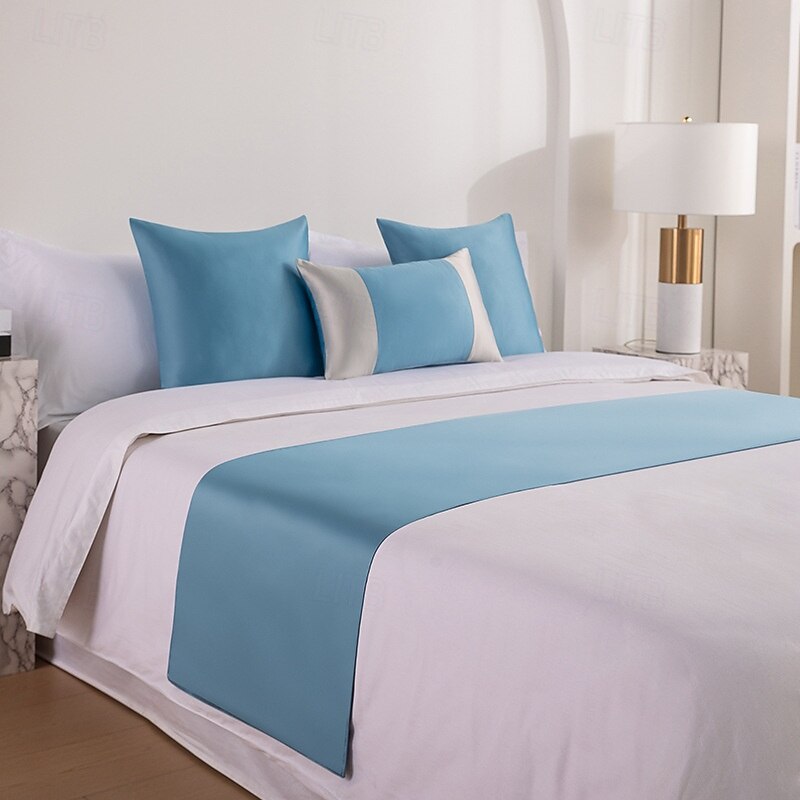 Bed Runner Bed Scarf, Jacquard Decorative Bed Scarf for Home Hotel Bedspreads Scarves Protection Modern Solid Bed Runner for Foot of Bed Home Bedroom Bedding Decoration