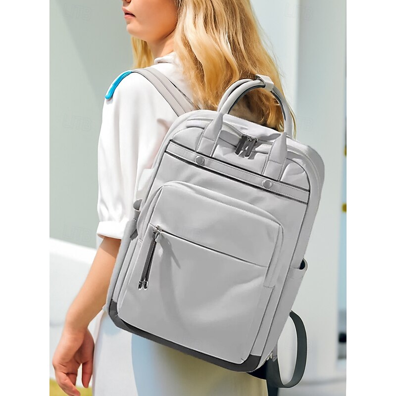 Women's Water-Repellent Backpack with Large Capacity, Double Layer Design and Luggage Trolley Sleeve, Stylish and Practical for Travel, Work, and School4