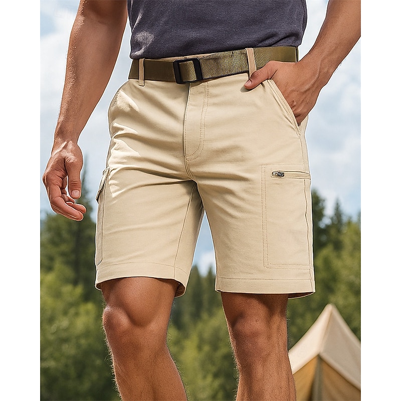 Men's Outdoor Pants Cargo Pants Convertible Zip Off Pants Hiking Pants Trousers Outdoor Regular Fit Waterproof Quick Dry Lightweight Breathable Pants / Trousers Elastic Waist Black Army Green Camping4