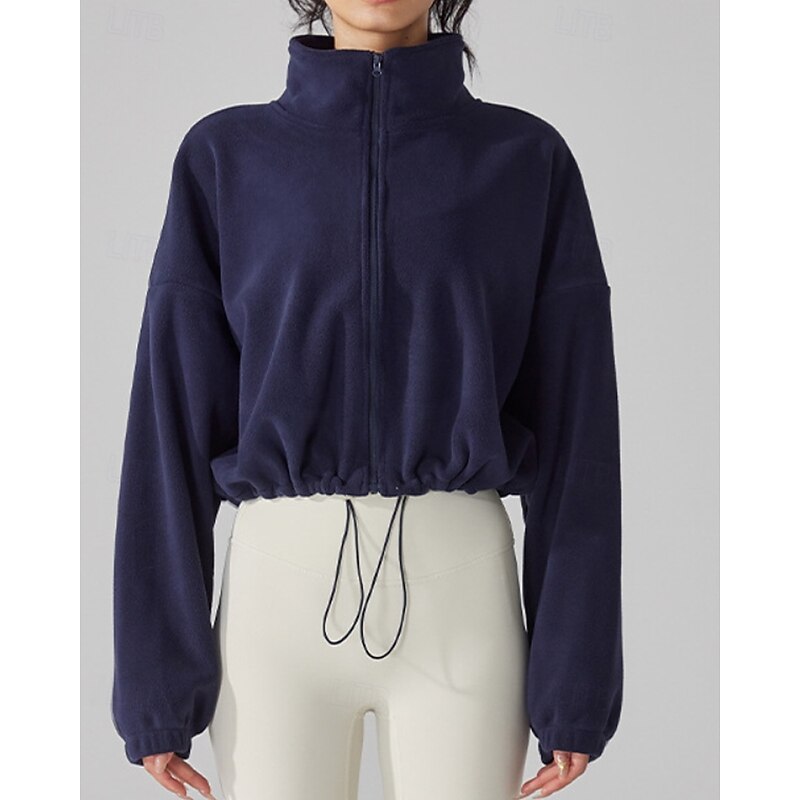 Women's Winter Coat Hiking Fleece Jacket Winter Outdoor Thermal Windproof Winter Fleece Jacket Black Light Green Cream Dark Navy Khaki3