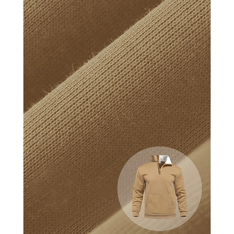 Men's Sweatshirt Quarter Zip Sweatshirt Black Army Green Red Navy Blue Khaki Half Zip Plain Sports & Outdoor Daily Holiday Polyester Streetwear Basic Casual Winter Autumn / Fall Clothing Apparel4