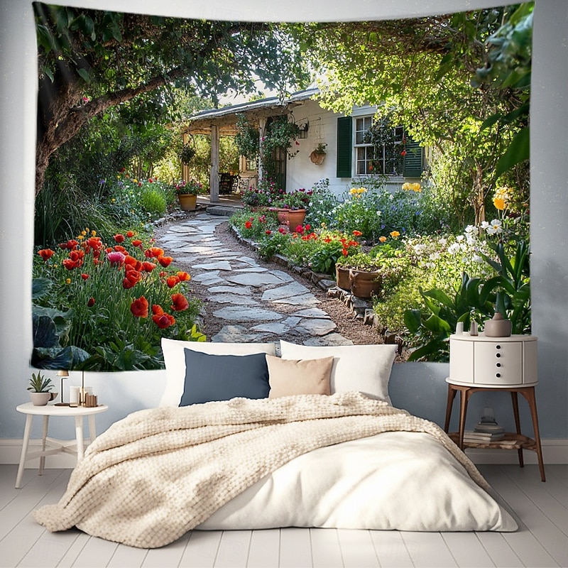 Landscape Countryside Hanging Tapestry Wall Art Large Tapestry Mural Decor Photograph Backdrop Blanket Curtain Home Bedroom Living Room Decoration3