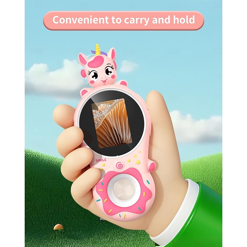 Microscope for Kids, Educational Science Kit Toys Portable Handheld Magnifying Glass, Macro Fixed Focus Digital Kid Microscopes Up to 500x Magnification,4X Zoom, Interactive Learning4