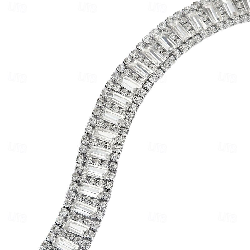 Choker Necklace Rhinestones Women's Elegant Artistic Luxury Classic Wedding Circle Necklace For Wedding Party4