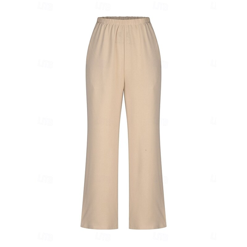 Women's Fashion Streetwear Daily Pants Sets Sleeveless V Neck Plain Casual Daily Black Navy Blue Green Summer Loose Fit4