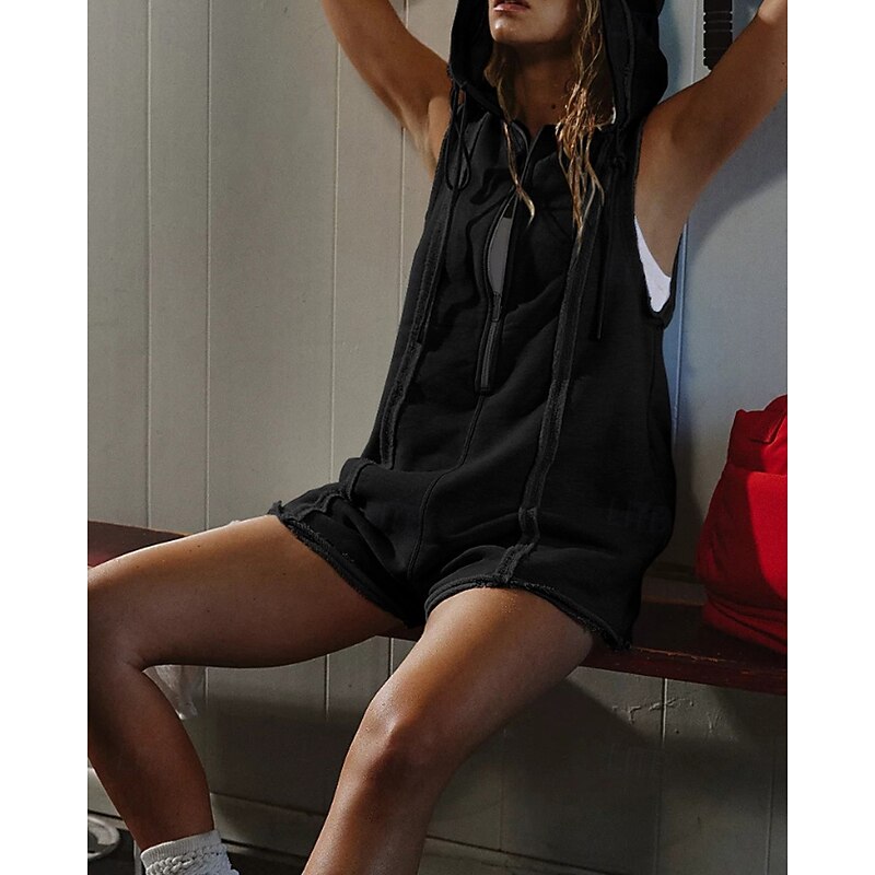 Women's Running Shirt Zipper Pocket Sleeveless Athleisure Solid Colored Wick Moisture Tennis Golf Running Sportswear Activewear Dark Grey Apricot Black4