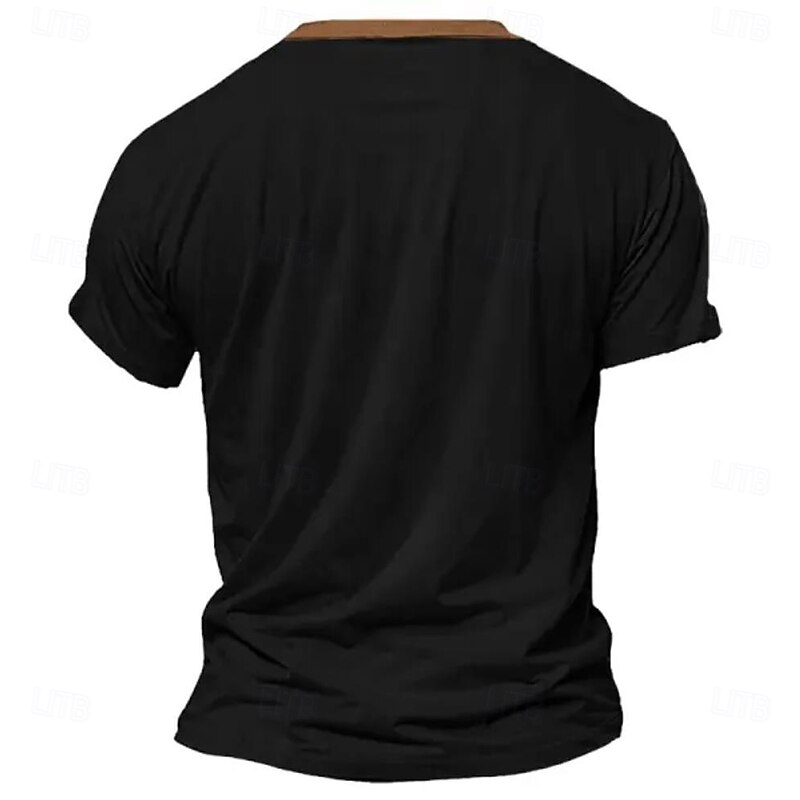 Men's Short Sleeve Henley Graphic Tee: Retired & Rebuilt Body Aftermarket Parts Humor2