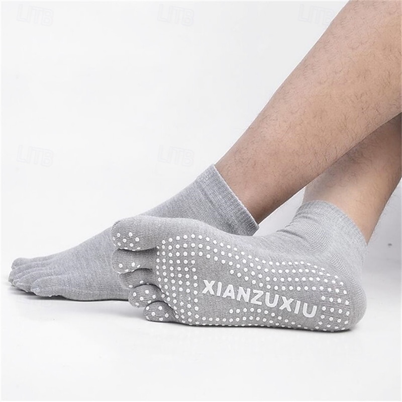 Men Non-slip Dispensing anti-odorant anti-friction Sweat-absorbent Floor Socks For Pilates Dance4