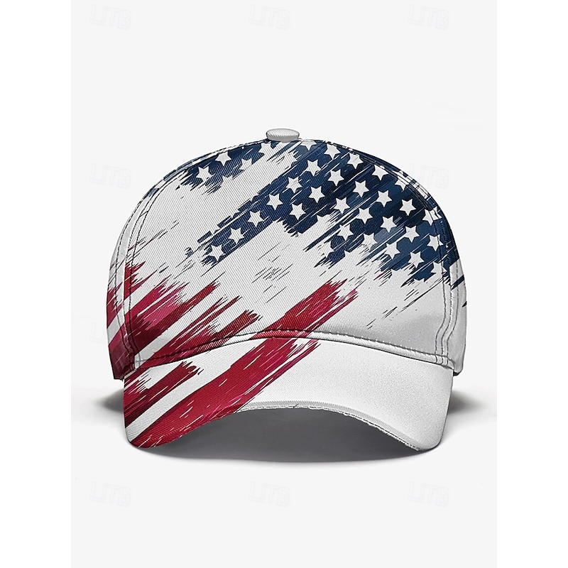 Men's American Flag Baseball Cap – Patriotic Adjustable Hat with Distressed USA Print for Outdoor Sports, 4th of July and Casual Wear3