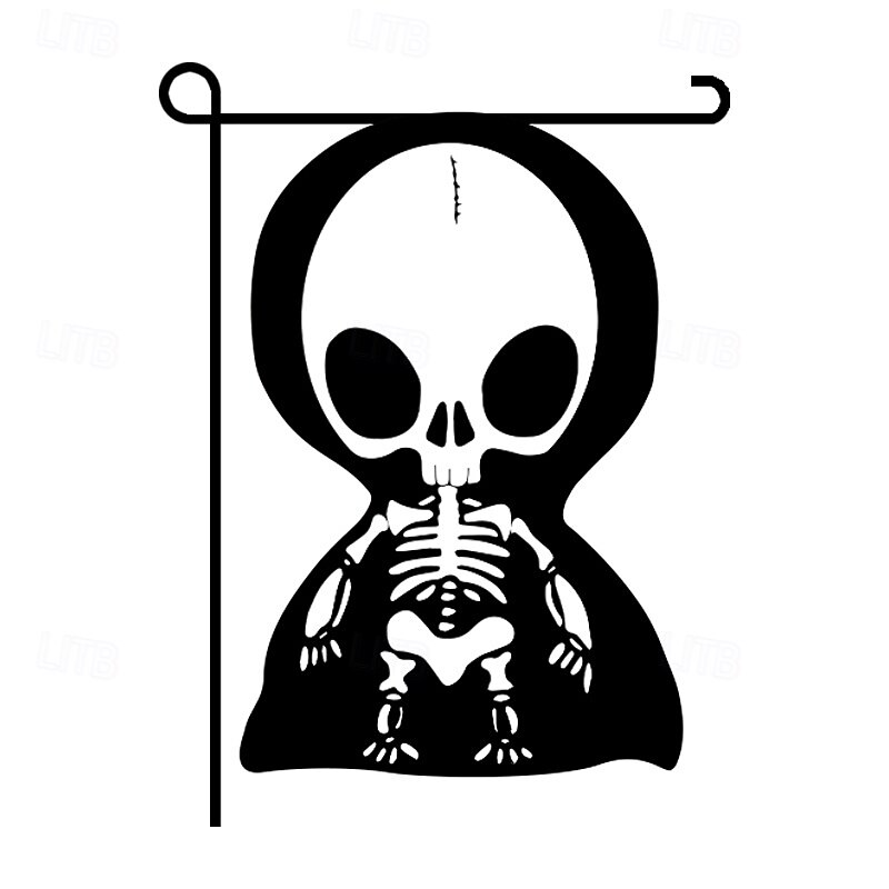 Halloween Garden Flag - Double-Sided Seasonal Yard Banner for Fall Decorations - Durable and Weather-Resistant Polyester Flag for Outdoor Lawn, Porch, or Garden Decor2