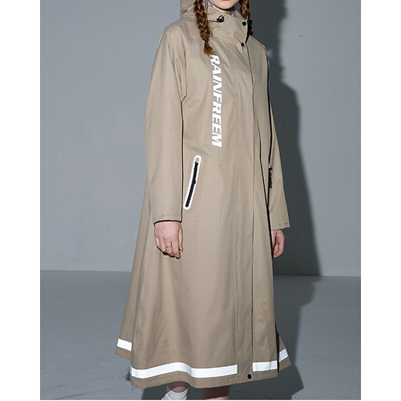 Women's Outdoor Jacket Hiking Jacket Rain Coat Outdoor Waterproof Windproof Quick Dry Lightweight Hiking Outfits Hiking Clothes Autumn / Fall Raincoat Camping / Hiking / Caving Traveling Letter4