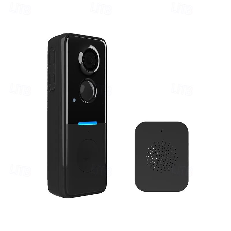 1080P Smart Wireless Video Doorbell Camera with Ringtone Night Vision Real-time Alerts AI Body Detection WiFi Two-Way Calls Cloud Storage