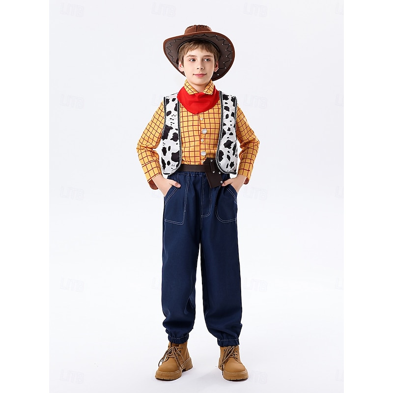 Toy Story Woody Cosplay Costume Halloween Props Masquerade Anime Halloween Movie Cosplay for Boys' Kid's Christmas Halloween New Year Party Casual Daily3