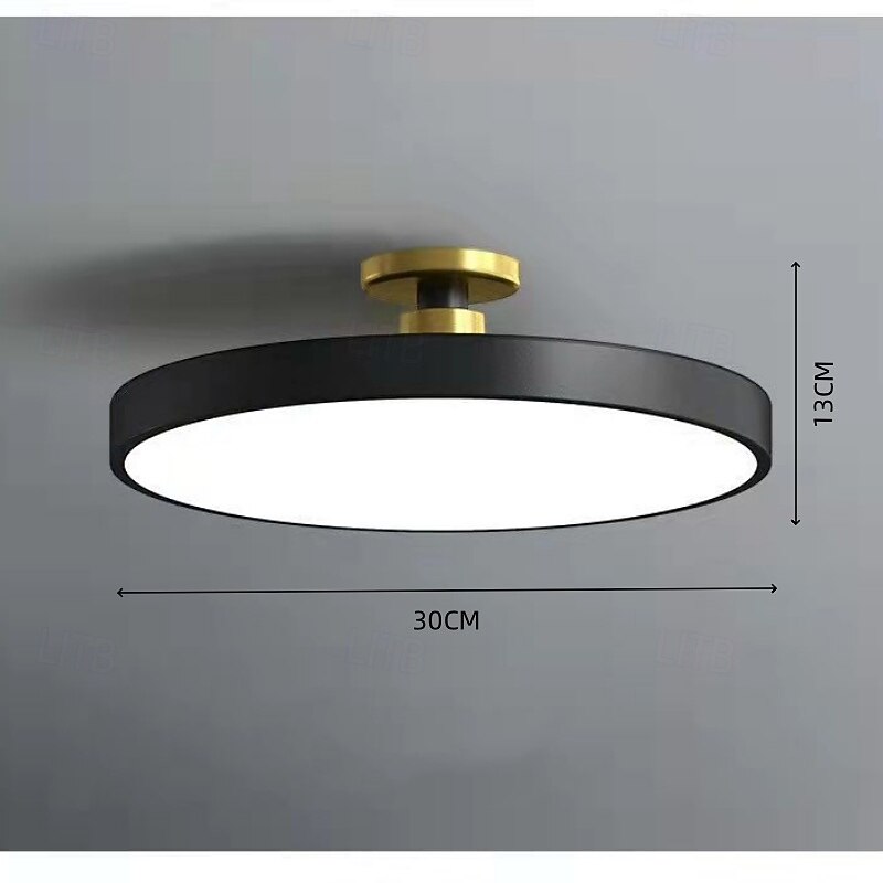 Minimalist Modern Flush Mount Ceiling Light, Circular Wrought Iron Decoration Lighting Fixtures,Three-Color Temperature Adjustable Ceiling, Indoor Simple Flat Panel Light3