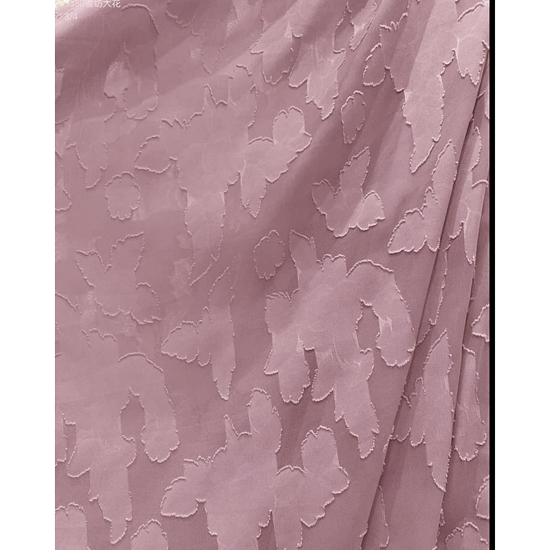 A-Line Mother of the Bride Dress Elegant Simple Minimalist V Neck Wedding Guest Dress Floor Length Floral Chiffon Lace Long Sleeve with Ruched Cascading Ruffles3