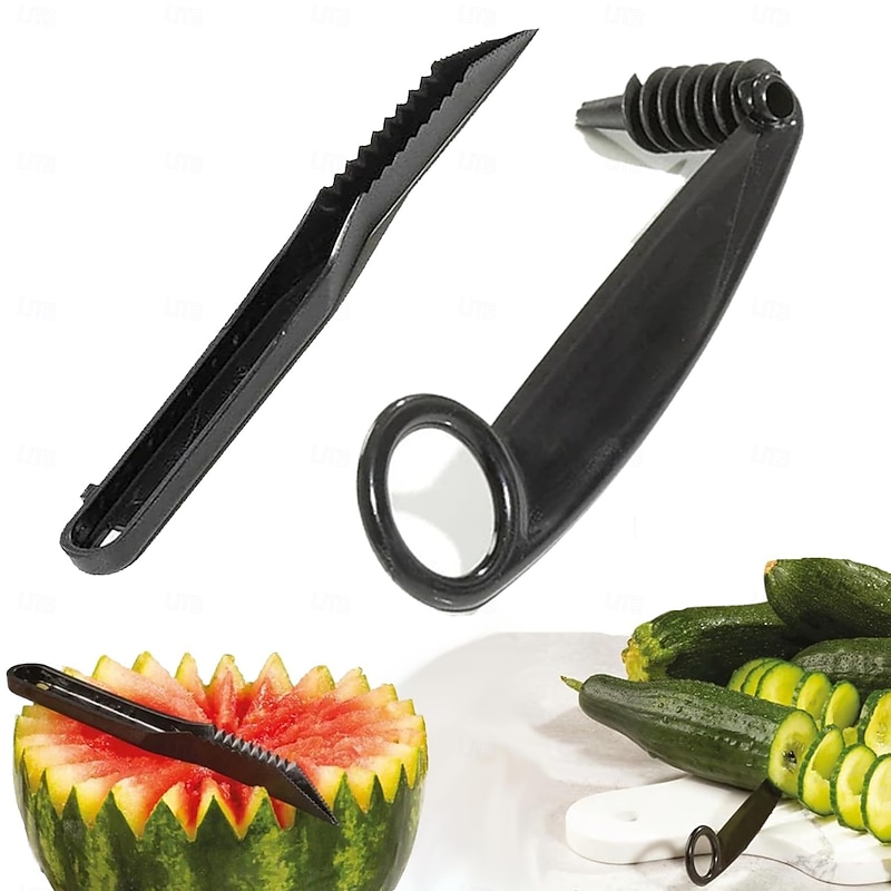 Kitchen Spiral and V-Shaped Tools, Spiral Slicer Blade Hand Slicer Cutter Potato Cucumber Vegetables Spirals Knife Kitchen Accessories Tool,Manual Screw Peelers Kitchens and Dining Toolings