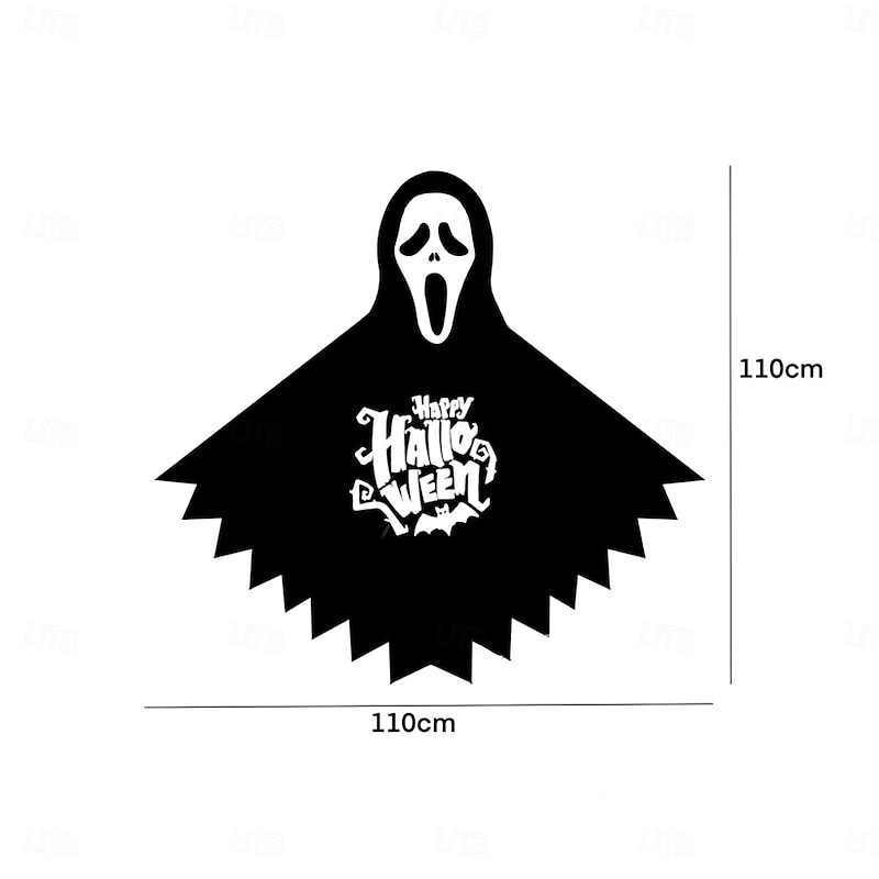 Halloween Trunk Party Decoration Hanging Flag Pumpkin Death Decorative Flag Banner, Polyester Photo Background Cloth Hanging Banners Flag for Car Home Garden, Household Party Decoration