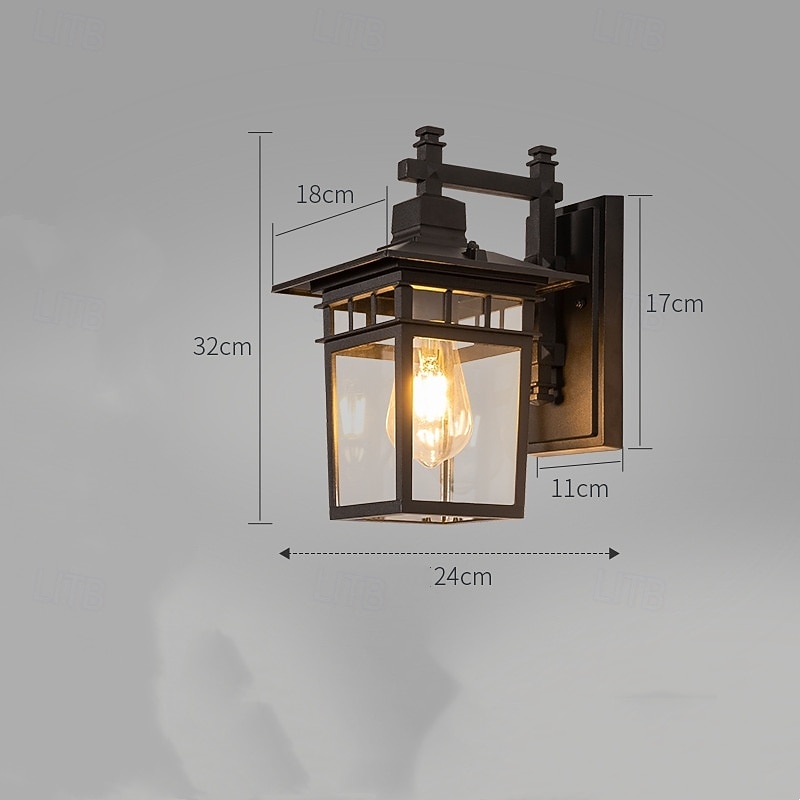 Outdoor Light Fixtures Wall Mount Aluminium Waterproof Exterior Wall Lantern, Anti-Rust Outside Black Wall Sconce Porch Lights for House Garage, Doorway3