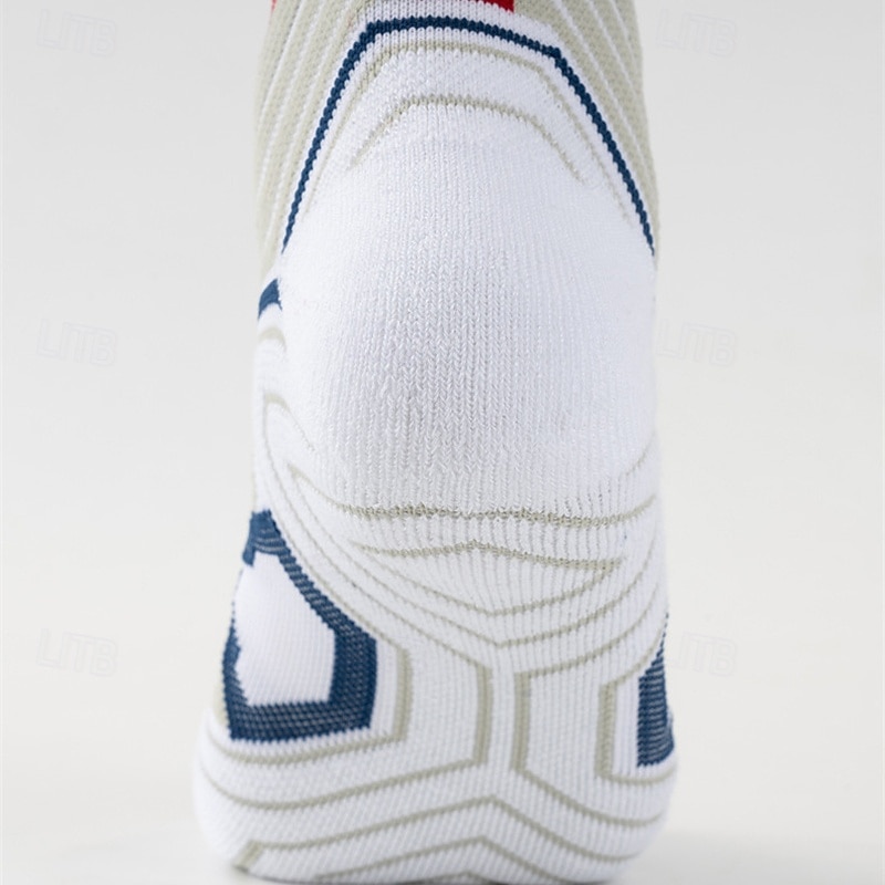 Men's 1 Pair Socks Stockings Sport Socks / Athletic Socks Running Socks Black Red Color Print Vacation Sports & Outdoor Daily Basic Medium Spring Fall Fashion Casual4