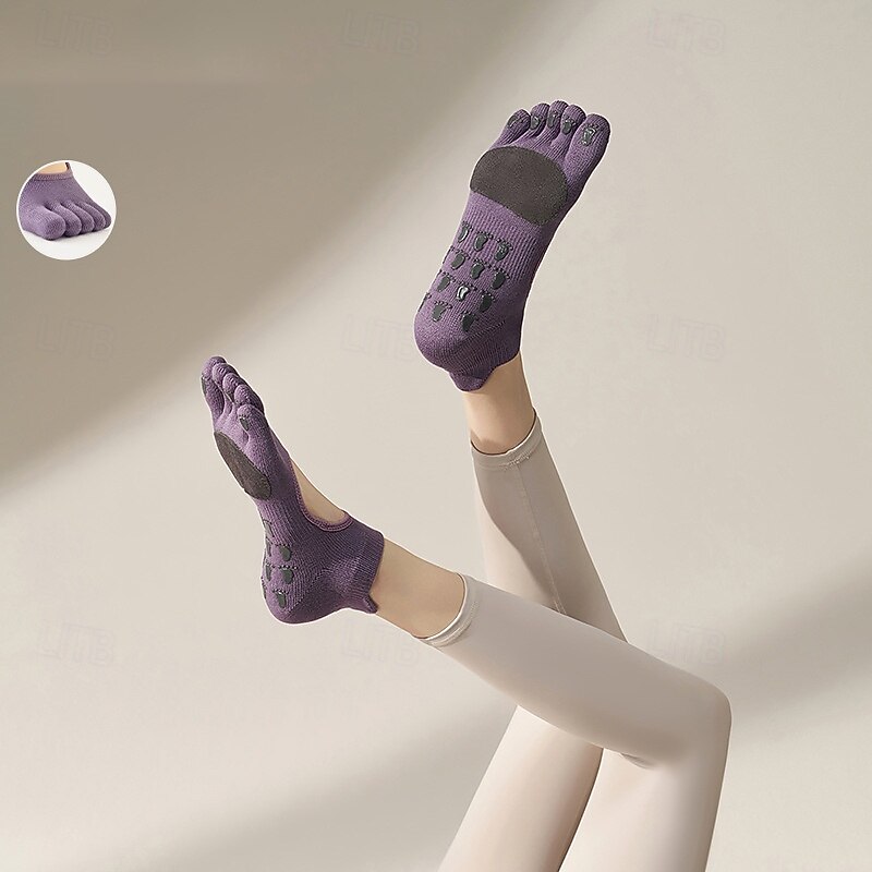 Women Non-slip Dispensing anti-friction Sweat-absorbent Non-Slip Floor Socks For Pilates Dance4