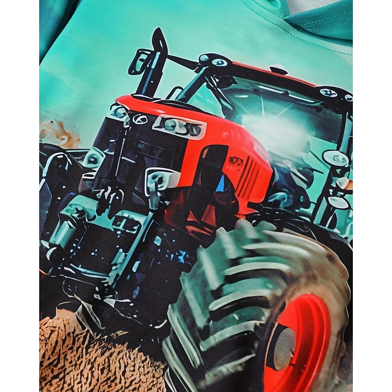 Boys' 3D Graphic Car Hoodie & Sweatpants Set Sports Suit Tracksuits Long Sleeve Spring Fall Daily Basic Casual Kids 4-12 Years Hooded Outdoor Vacation Sports Tailored Fit4