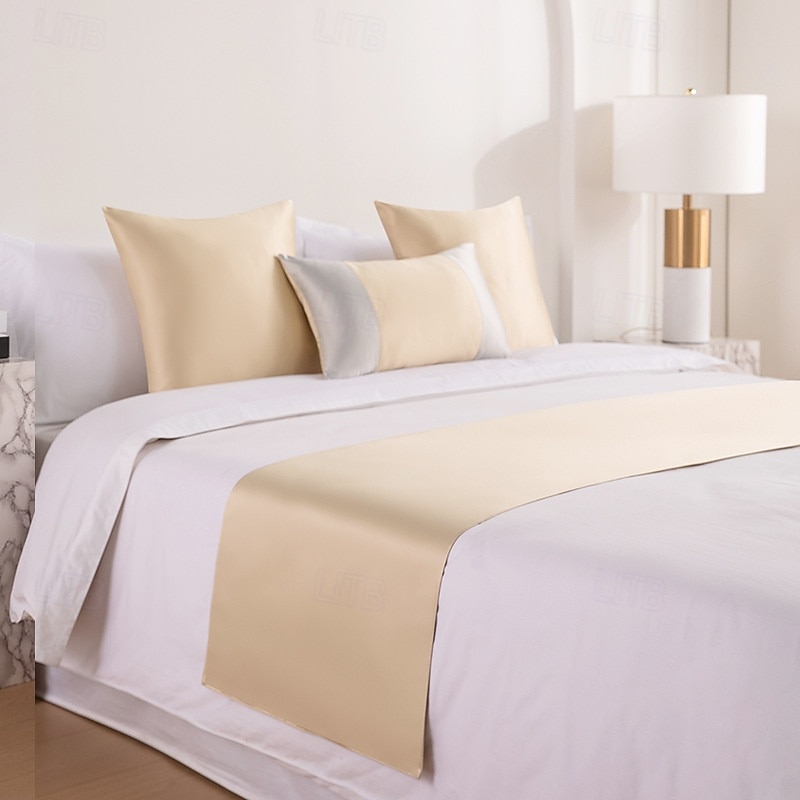 Bed Runner Bed Scarf, Jacquard Decorative Bed Scarf for Home Hotel Bedspreads Scarves Protection Modern Solid Bed Runner for Foot of Bed Home Bedroom Bedding Decoration4