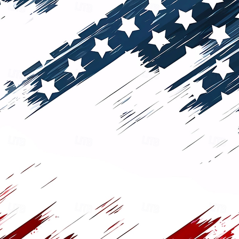 Independence Day Men's US Flag Patriotic Fourth of July Shirt Stand Collar Shirt Casual Dress Shirt Long Sleeve Casual Holiday Summer Spring Mandarin Collar Band Collar 3D Print Button Up Shirts4