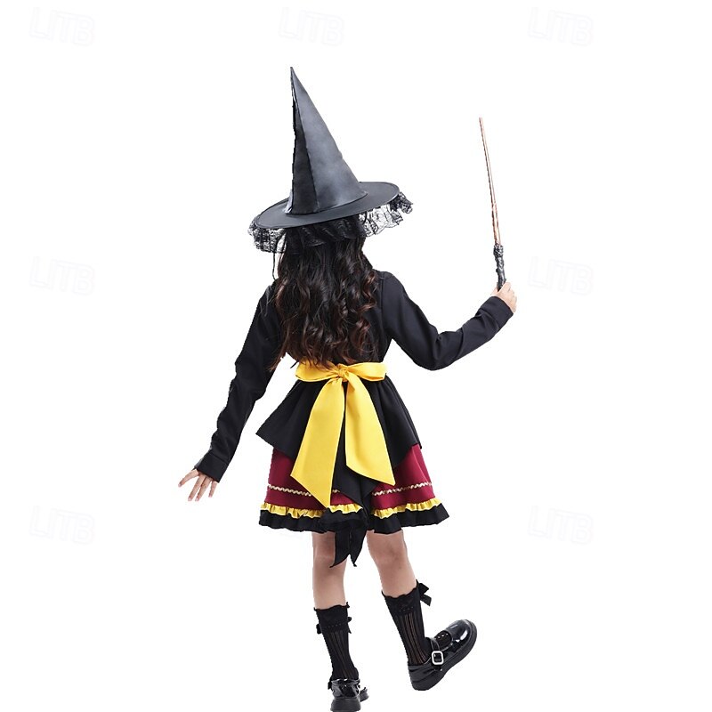 Magician Halloween Masquerade Halloween Kid's Girls' Halloween Carnival Performance Halloween Easy Halloween Costumes Dress Up2