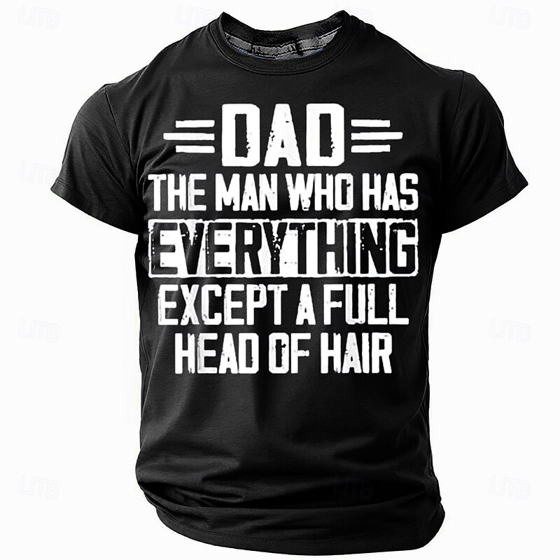 Men's Father T Shirt Short Sleeve T shirt 3D Print Crew Neck Shirt Fashion Daily Basic Street Casual Daily Black Red Blue Summer Spring Clothing Apparel S M L XL XXL XXXL4